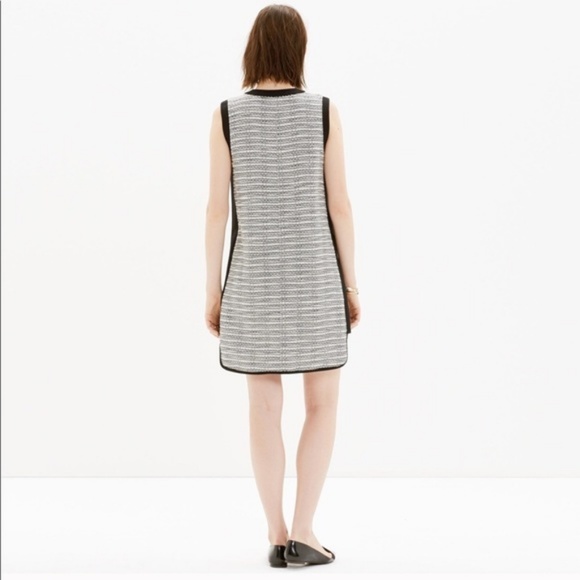 Madewell Black & White Print Tweedweave Shiftdress - Picture 2 of 8